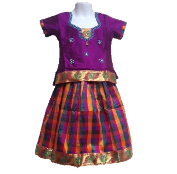 South Indian Pattu Pavadai Set for 1 to 2 Yr 50 off Sale